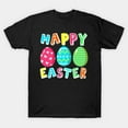thumbnail image 4 of 2021 Easter Eggs Happy Easter Print Men and Women Loose Plus Size Short Sleeves, 4 of 7