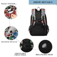 thumbnail image 4 of FORMRS Unisex School Backpack 17" Student Travel Bag with Laptop Compartment, Dark Floral, 4 of 7