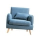 thumbnail image 3 of Sillón De Lectura Sillón Sillón Para Sala De Recepción Sala De Espera Hogar Azul, 3 of 8