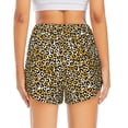 thumbnail image 3 of Picia Leopard Pattern Women's 2 in 1 Athletic Running Shorts High Waisted Workout Casual Gym Sweat Shorts with Comfy Liner Zipper Pockets-Large, 3 of 9