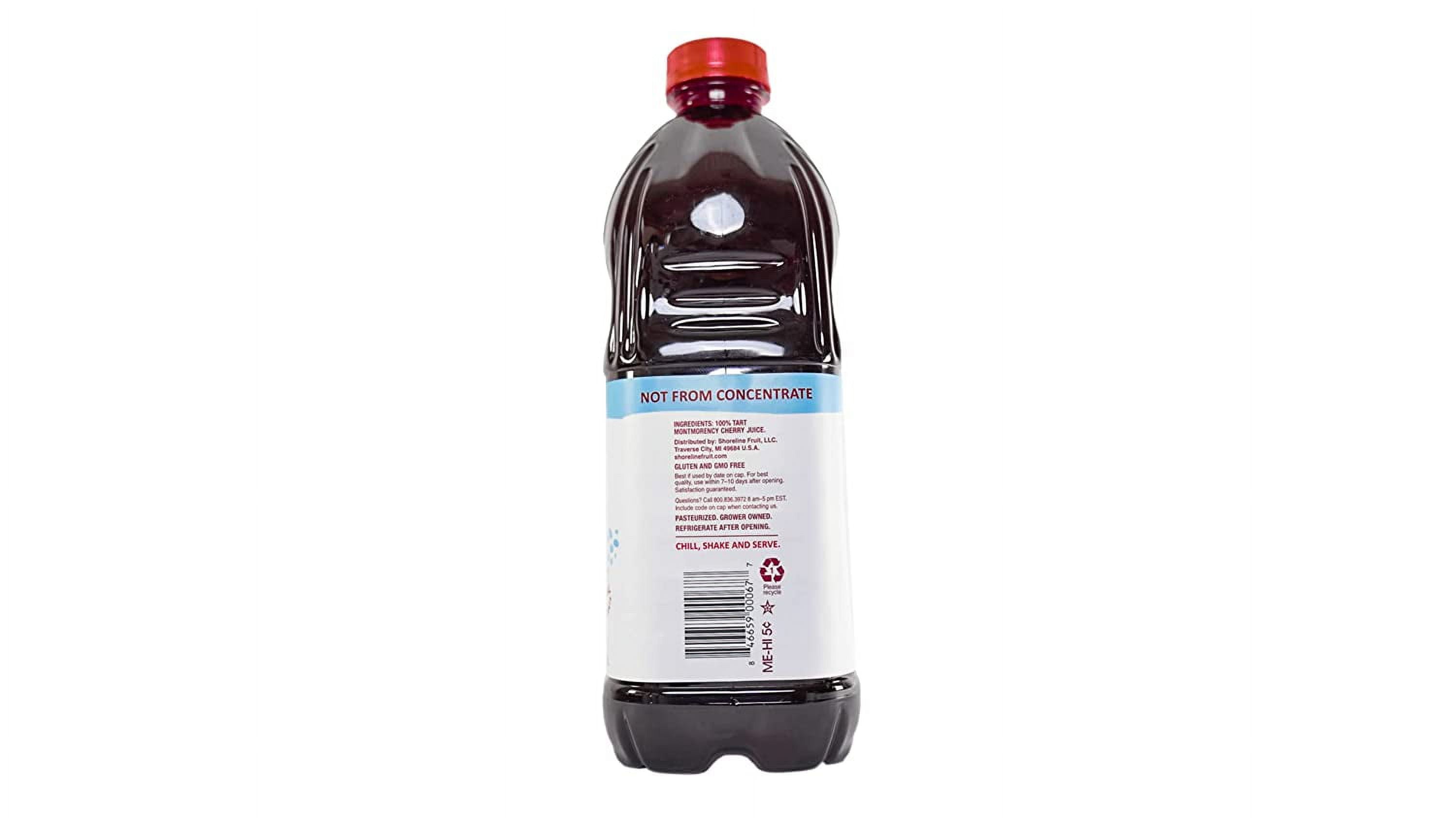 Cherry Bay Orchards Tart Montmorency Cherry Juice, 64 oz Bottle (2 Pack, total 128 ounces) - 100% Natural Tart Montmorency Cherry Juice - Not from Concentrate