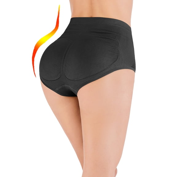 Womens Slim Shaper Seamless Underwear Butt Lifter Padded Butt Hip Enhancer Panties with Tummy Control