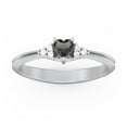 thumbnail image 2 of Birthstone Heart Ring with Shoulder Accents - Smokey Quartz (June), 2 of 4