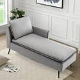 "Indoor Chaise Lounge Chair, 57"" Upholstered Sofa Recliner Sleeper for