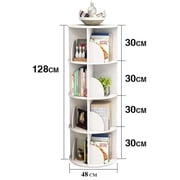 4 Tier 360Â° Rotating Stackable Shelves Bookshelf Organizer_Blue