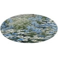 thumbnail image 4 of Floral Colorful Flower Floral Medallion Round Rug - Small Round Area Rug, Soft Non-Slip Machine Washable Bedroom Mat Indoor Accent Entry Carpet for Office Desk Dorm Hallway, 4 of 6
