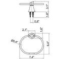thumbnail image 2 of Ultra Faucets Sweep Collection Brushed Nickel Towel Ring Metal, 2 of 2