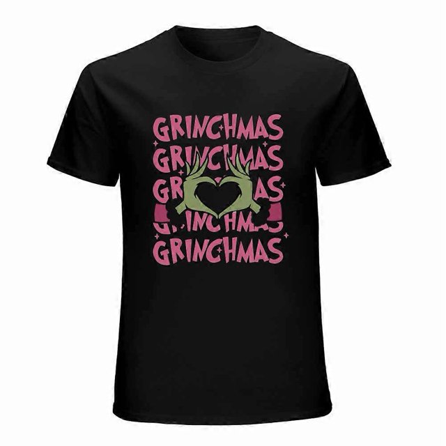 Grinchmas Heart Hands T-shirt Pink Christmas Grinch Tee Expressing Love For Boyfriend Girlfriend