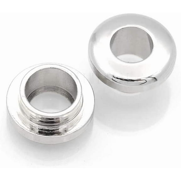 Metal Push Snap Together Grommet Snap Rings Eyelet O-Rings Purse Loop Easy Installation Pack of 10 (5mm (3/16"), Silver)