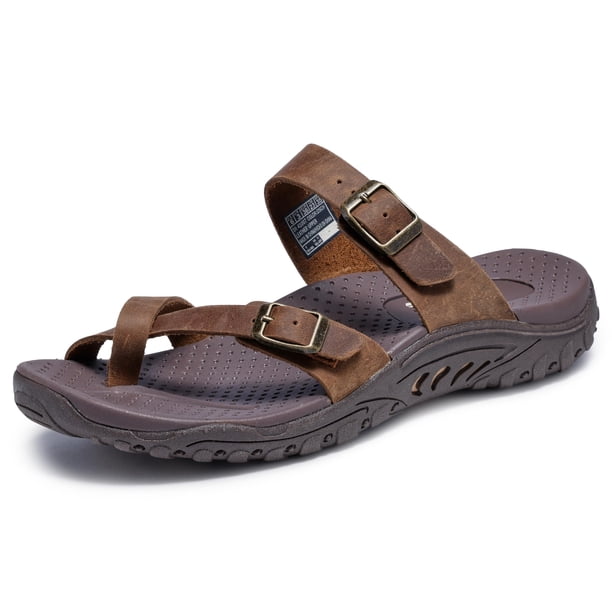 Skechers Reggae-Carribean-Doble Hebilla Toe Thong Slide Sandalia Desert Crazyhorse 6 M US