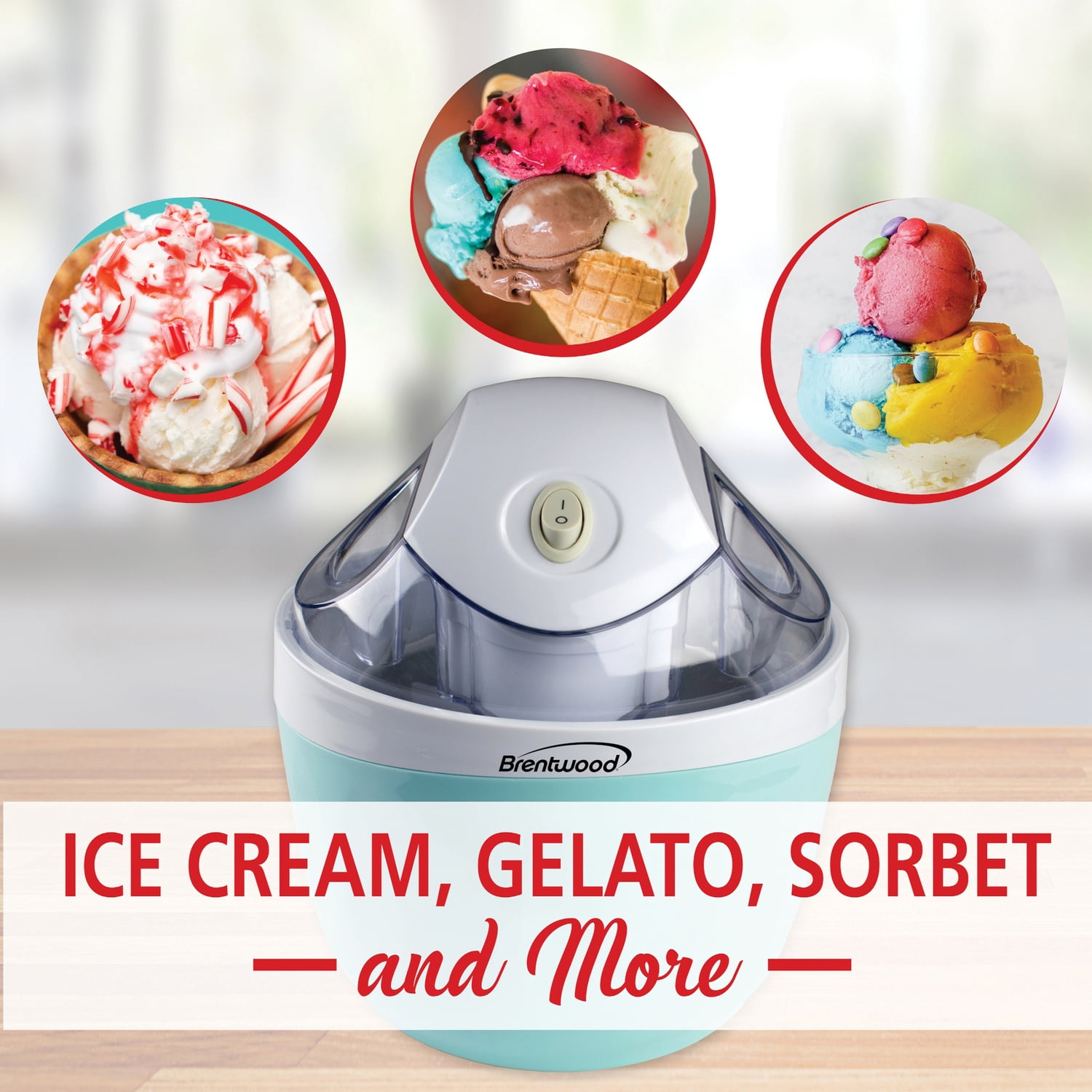 Brentwood Just For Fun 1-Qt. Ice Cream and Sorbet Maker, TS-1410BLPT