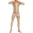 thumbnail image 7 of iEFiEL Mens Shiny Smooth Jumpsuit Long Sleeve Full Body Length Bodysuit for Fitness Workout, 7 of 7