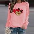 thumbnail image 2 of Valentine's Day!ibuvkizy Womens Sweatshirt Casual Printed Long Sleeved Round Neck Top/shirt Pink,S, 2 of 8
