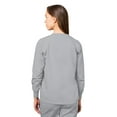thumbnail image 3 of Adar Universal Women's Scrub Set - Warm-Up Scrub Jacket and Elastic Pull-On Pants - 902 - Silver Gray - 5X, 3 of 7