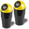 thumbnail image 6 of Automotive Cup Holder Garbage? Mini car Trash can, Small Automatic Portable Trash can with lid, for car Home Office (Yellow), 6 of 6