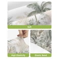 thumbnail image 4 of Green Yellow Palm Tree Bar Stool Covers Set of 2, Summer Botanical Tropical Stretch Washable Bar Chair Covers with Backs, Removable Pub Counter Height Chair Cover for Kitchen Dining Room Cafe, 4 of 7