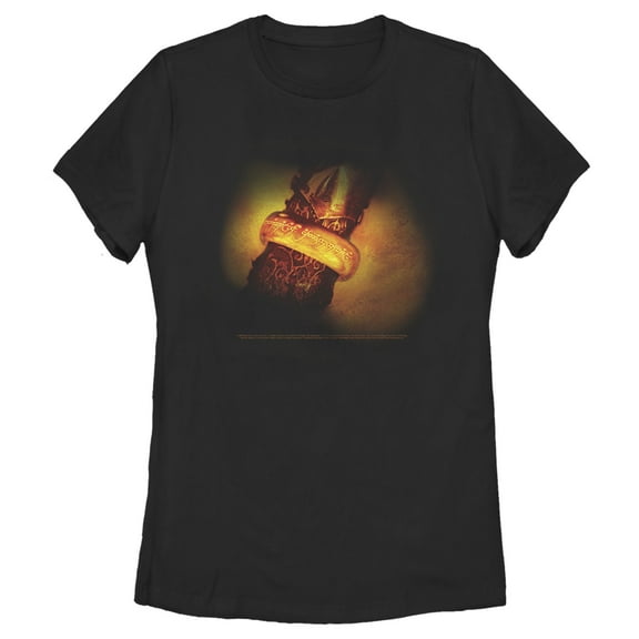 Women's The Lord of the Rings Fellowship of the Ring One Ring Graphic Tee Black Medium