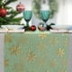 thumbnail image 3 of Decoraciones navideñas, bandera de mesa con lámina de oro caliente, tela de nailon, bandera de mesa, decoración para fiestas, bandera de mesa con copos de nieve navideños, bandera de mesa para reunion, 3 of 4