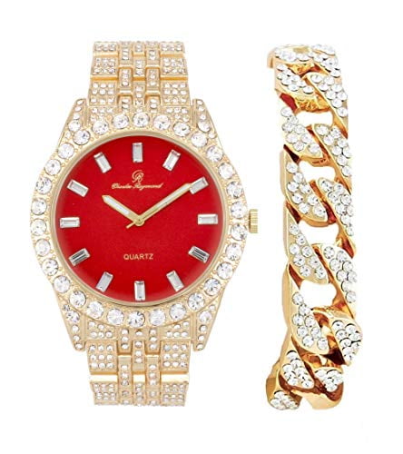 MONEY Iced Out Pendant Pave Rhinestones Mens Womens Necklace Gold Color...
