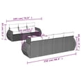thumbnail image 2 of vidaXL Garden Sofa Set Beige PE Rattan L:98.4 in UV-resistant materials, 2 of 10