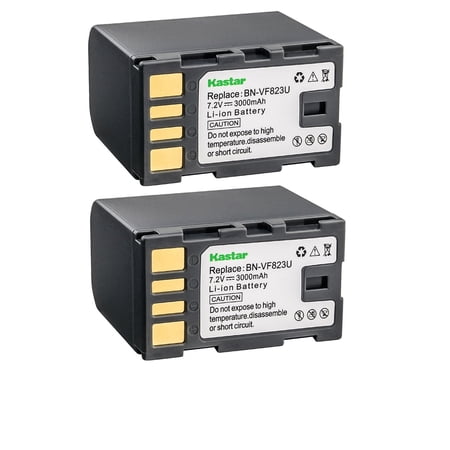Kastar BN-VF823 Battery 2-Pack Replacement for JVC GZ-MG437 GZ-MG437B GZ-MG465 GZ-MG465B GZ-MG465BUS GZ-MG465US GZ-MG120 GZ-MG130 GZ-MG130AC GZ-MG130EK GZ-MG130EX GZ-MG130U GZ-MG130US Camera