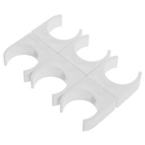 OUNONA White Plastic Pipe Holders, Heavy Duty U-Clamps, Secure Water Pipe Mounting, 50Pcs