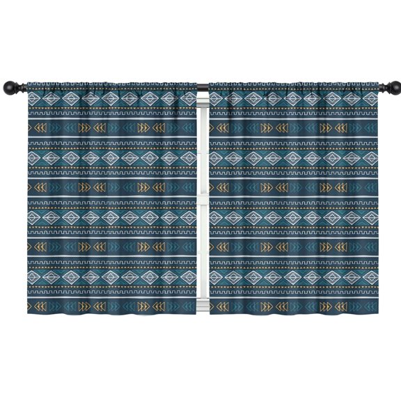 Blackout Kids Curtains,Boho Bohemia Geometric Line Art Childrens Insulated Curtains Set Of 2,Bedroom Essentials,Toddler Room Decor 42"x54"(106x137cm)