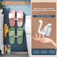 thumbnail image 3 of 3 piezas de perchero para zapatillas de baño, zapatero multifuncional, para colgar en la pared, sin taladrar, zapatero plegable autoadhesivo, 3 of 5