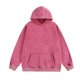 thumbnail image 3 of MHFRRA Sudadera con Capucha de Peso Pesado, Lavada, Suave y Cálida, con Bolsillo Frontal para Uso Informal Rojo, 3 of 3