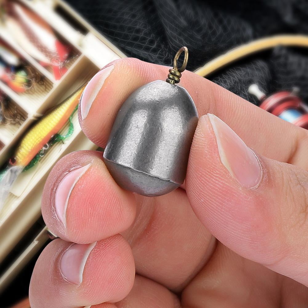Fishing Iron Sinkers Fishing Weights Sinker Fish Casting Tool Set with Eco-Friendly Iron for Outdoor Fishing Silver 18pcs