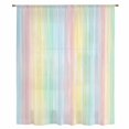 thumbnail image 2 of Colorful Striped Sheer Curtains 72 Inches Long, Farmhouse Vertical Striped Watercolor Light Filering Curtains, Breathable Simi Curtain Privacy Drapes for Living Room Bedroom Window Treatment, 2 of 9