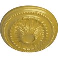 thumbnail image 3 of Ekena Millwork 18 1/2"W x 13 1/2"H x 1 7/8"P Saverne Ceiling Medallion, Hand-Painted Rich Gold, 3 of 4