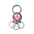 thumbnail image 1 of Porte-clés en Métal Inoxydable Motif Cœur Rouge, 1 of 3