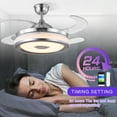 thumbnail image 3 of BAYSQUIRREL Retractable Bluetooth Ceiling Fan with Light and Speaker, Flush Mount Ceiling Fans,RGB-LED 6 Speed Reversible Modern Invisible Ceiling Fans,Remote and APP Control, 3 of 7