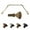 Antique Brass, variant on 0.812 in. Dia. Kira Bay Window Curtain Rod, Antique Brass