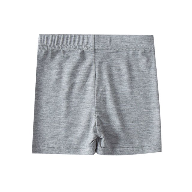 Kids Girls Dance Shorts Solid Color Breathable Bike Shorts Grey 5-6 Years