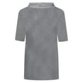 thumbnail image 4 of Blouses d'Été Mode Femmes Hauts Décontractés Imprimés Col en V Croisé Boutons Blouse à Manches Courtes Blouses de Travail en Liquidation, 4 of 5