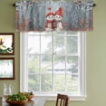 thumbnail image 3 of Blue Snowman Christmas Curtain Valances for Windows, Kitchen Valance Window Treatments Panel 2 Pack, Xmas Farmhouse Tree Snowflake Rod Pocket Short Curtains for Bathroom Bedroom 42 x 18 Inch, 3 of 8