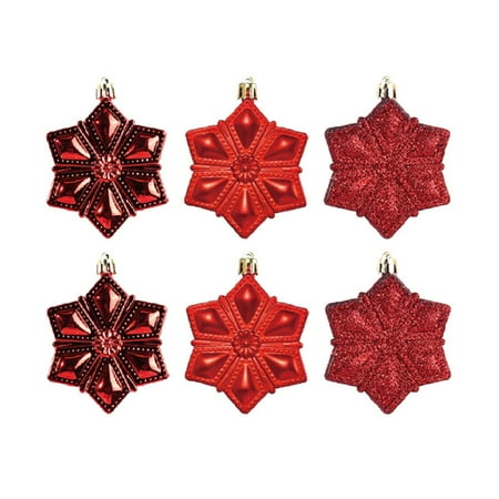 

Pnellth 6pcs/pack Christmas Pendant Christmas Tree Decoration Star Pendant Merry Christmas