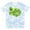 Tie Dye Blue, variant on Inktastic St. Patrick's Day Hand Lettering with Green Top Hat T-Shirt