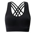 thumbnail image 5 of MSJUHEG Sports Bras For Women Bras For Women Sports Bra Women Rimless Yoga Running Cross Straps Underwear Sports Bra With Pads Removable Padded Bralette Black L, 5 of 5