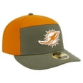 thumbnail image 3 of Men's New Era Olive/Brown Miami Dolphins Two-Tone Color Pack Split Panel 59FIFTY Fitted Hat, 3 of 5