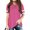 Rose red, variant on Stripe Sleeve Children Summer T-Shirt Kids Girls Casual O-Neck Tops