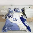 thumbnail image 2 of Homewish Teens Blue Flower Leaves 2pcs Bedding Comforter Set,Vintage Aesthetic Twin Comforter Sets,Minimalist Mid Century Breathable Bedding Set,Microfiber Bedroom Decor,Reversible, 2 of 8