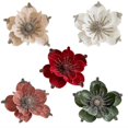thumbnail image 1 of 5PCS Glitter Flower Artificial Christmas Flowers Hanging Xmas, 1 of 5
