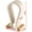 Beige, variant on Walnut  Leather U‑Shape Headphone Stand, Desktop Display Holder for Bluetooth Over Ear Gaming Headset