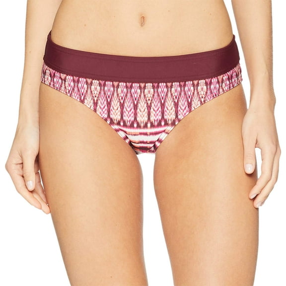 prAna Women's Ramba Bottom Athletic Shorts, Black Cherry Izabal Size X-Large