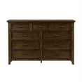 thumbnail image 1 of Saddlebrook Dark Brown 9 Drawer Dresser, 1 of 8