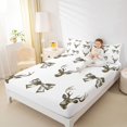 thumbnail image 4 of Feelyou Rustic Deer Moose Twin Sheet Sets, Fashion Bowknot Ribbon Bedding, 3pcs, 4 of 7