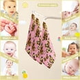 thumbnail image 3 of Butterflies Leopard Cheetah Panther Skin Textured Baby Muslin Washcloths Soft Absorbent Face Towel, Watercolor Pink Burp Cloths Cotton Bath Wipes 5 Pack Infant Wash Cloth for Newborn Boys Girls 12x12, 3 of 7